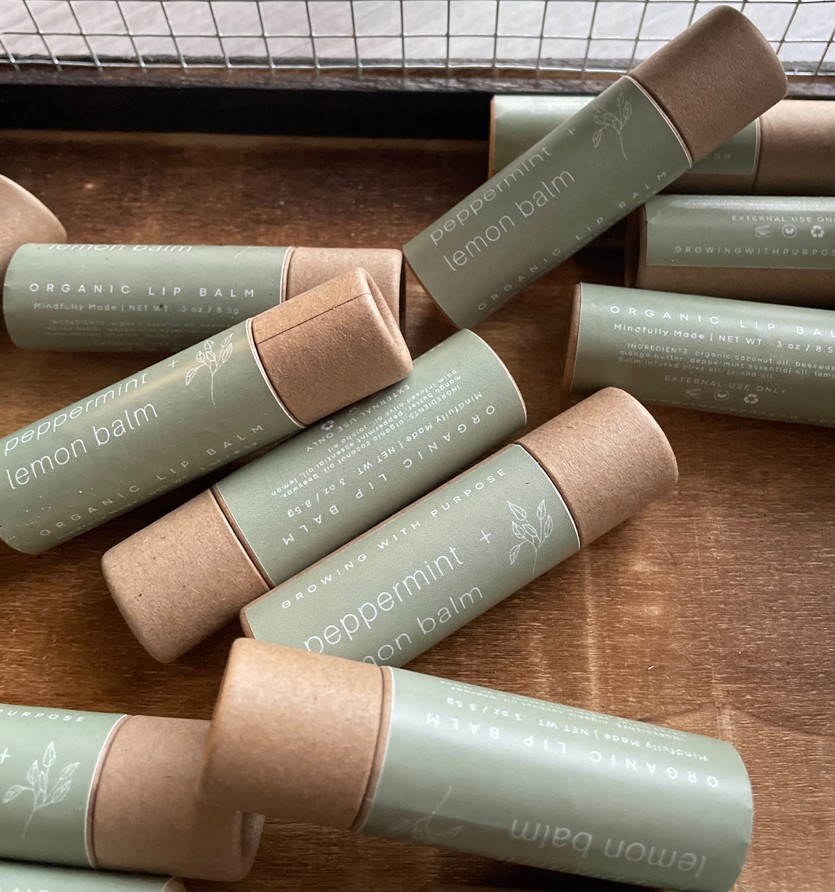 Organic Lemon Balm & Peppermint Lip Balm – growingwithpurposeco